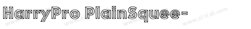HarryPro PlainSquee字体转换